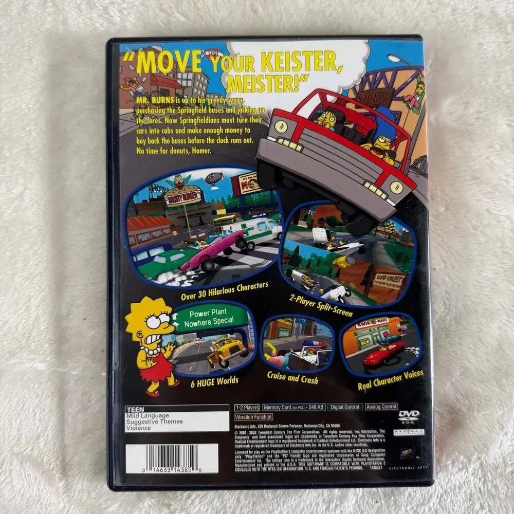 The Simpsons Road Rage Playstation 2 PS2 Greatest Hits CIB Complete w/ Manual EA